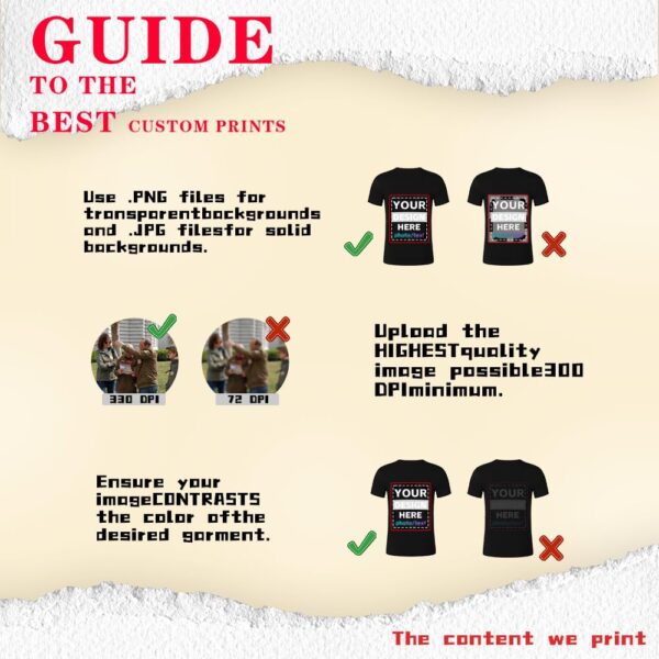 Custom T-Shirts for Men/Women Design Your Own Shirt with Text Picture Personalized Printed Front/Back - Image 2