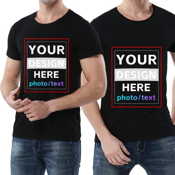 Custom T-Shirts for Men/Women Design Your Own Shirt with Text Picture Personalized Printed Front/Back - Image 5