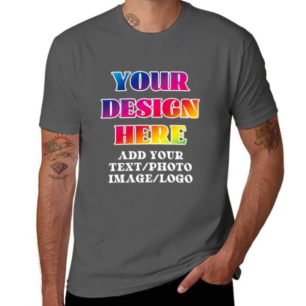 Custom Shirt for Men Personalized Add Your Image T-Shirt Customized Text Photo Front/Back Print - Image 2