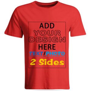 Custom T Shirts for Men Women, Design Your Own Shirt, Add Text Image Logo Personalized Cotton Tee Printed Photo Front Back